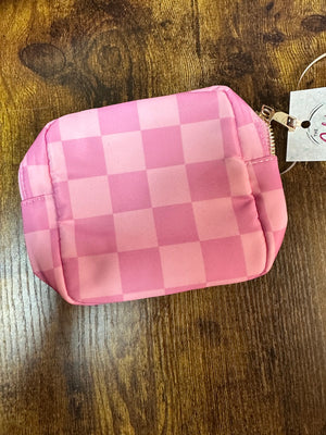 "Vanessa" Plain Mini Bag- Pink Checkered