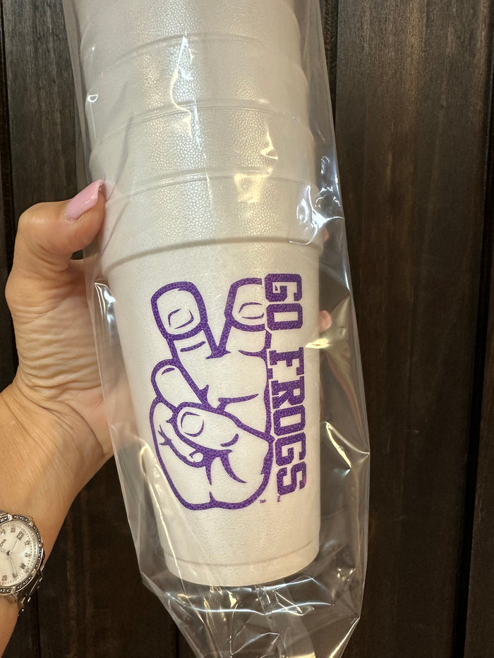 Styrofoam Cups- "Go Frogs" TCU