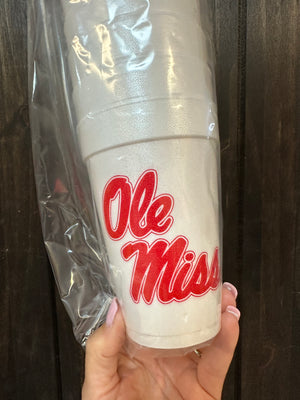 Styrofoam Cups- "Flim Flam Bim Bam" Ole Miss