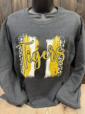 Tigers- Mustard, Cheetah & White "Tigers" Pullover