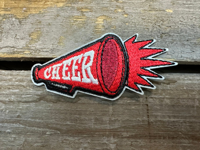 Embroidery "Hat" Patches- "Red Cheer; Yelling" (2.5X1.5)