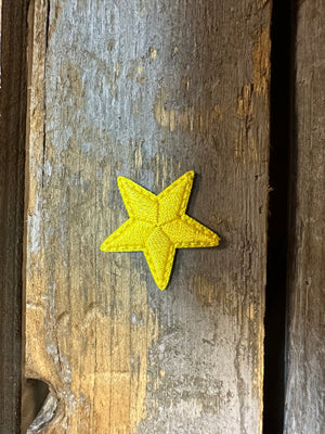 Embroidered Hat Patches- "Yellow Star" (1X1)