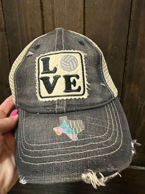 "LOVE; Volleyball" Dark Denim Hat