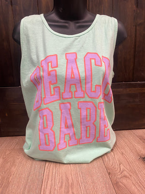 "Beach Babe" Tank Top Tee