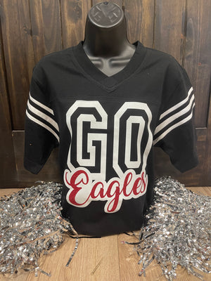Eagles- "Go Eagles" Black (Cotton) Jersey