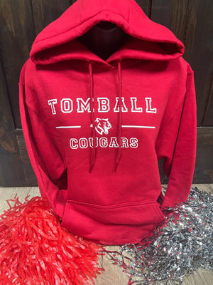Tomball- Red "Tomball Cougars" Hoodie