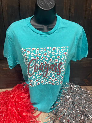 Tomball- Turquoise Cheetah "Cougars"