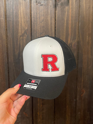 "Rosehill R" Black & White Hat