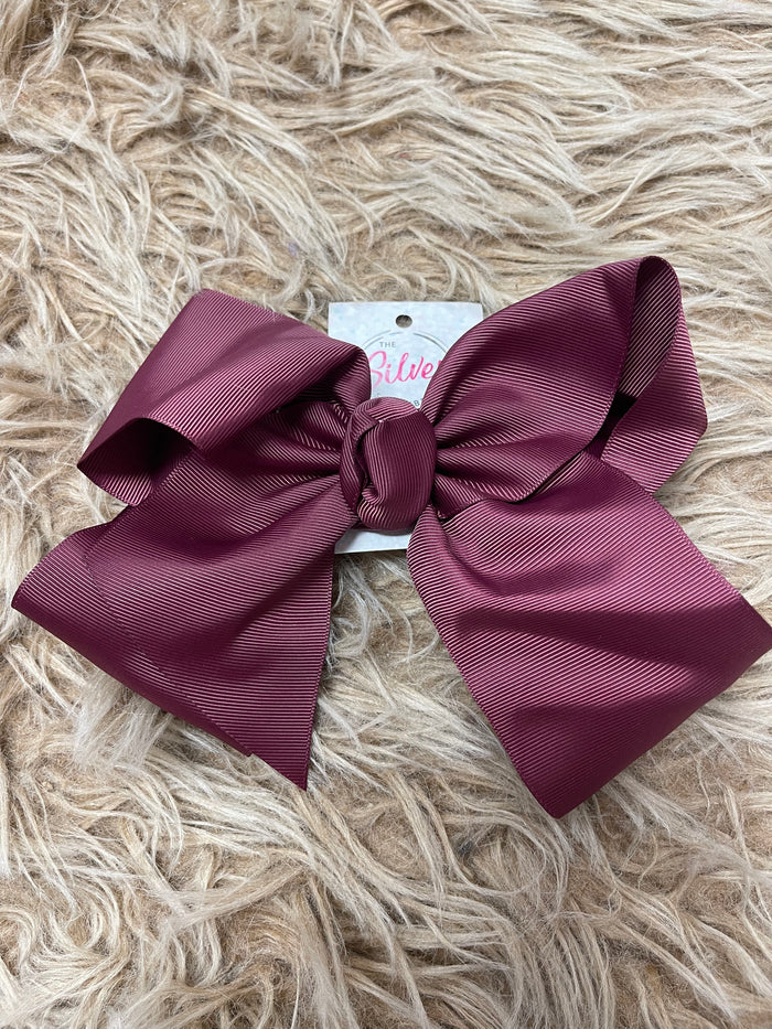 Lillian Hair Bows- Maroon