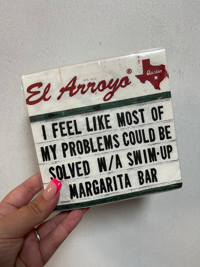 El Arroyo Cocktail Napkin Collection- "My Problems"