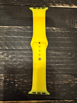 Silicone Watchband- Plain Neon Yellow
