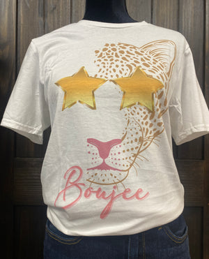 "Boujee" Tiger Star Eyes Tee