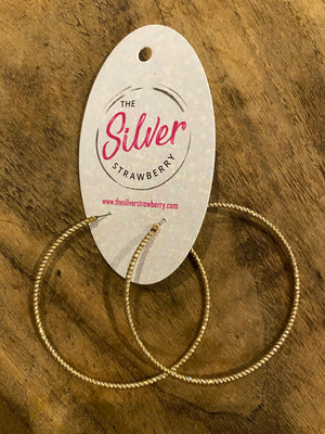 Polished Earrings- Mini Beads Large Gold