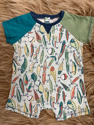 Mud Pie Collection- Fishing Lure Romper