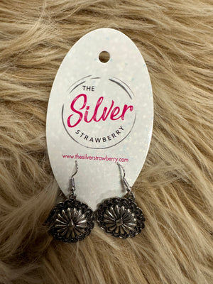 Mini Fabulous Earrings- "Blossom Wheel" Silver