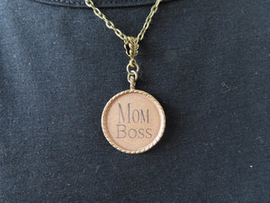 Mom Boss Necklace- Gold