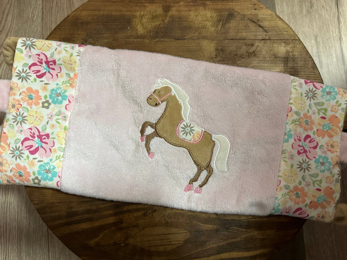 Teething Blankets- Pink Horse