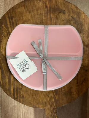 Silicone Divided Plate W/ Lid- Blush Pink