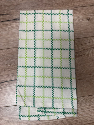 Kitchen Towels- Green Plaid