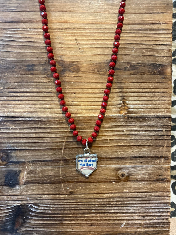 Palmer Necklace- "It's All About That Base" Red