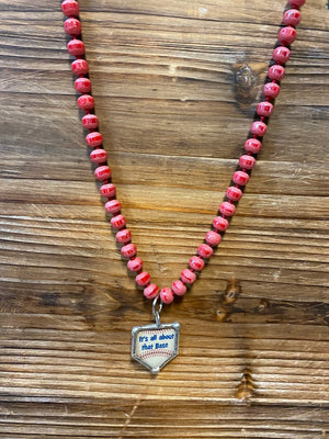 Palmer Necklace- "It's All About That Base" Frost Red