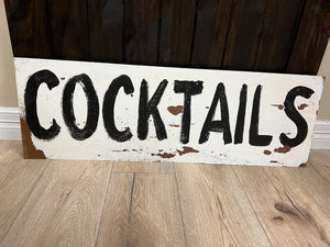 Tin Signs (1X3) - "Cocktails" Black