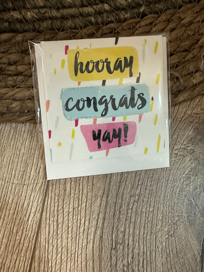Gifting Cards- "Hooray, Congrats, Yay"