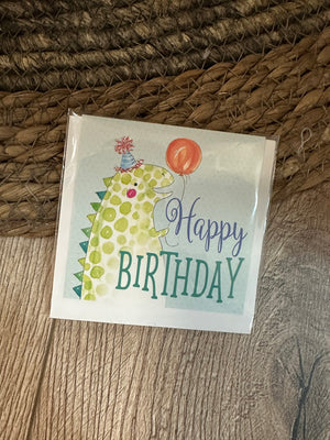Gifting Cards- "Happy Birthday" Dinosaur