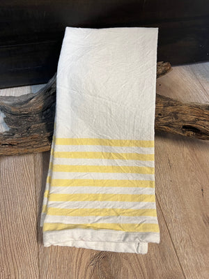 Kitchen Towels- Yellow Bottom Stripes