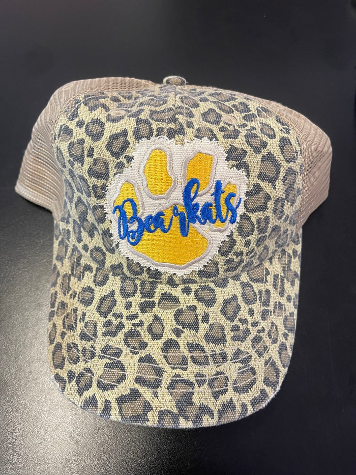 "Bearkats Paw" Middle Brown Cheetah Hat