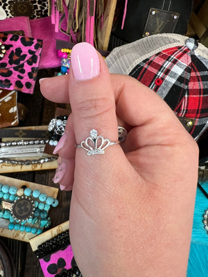 Sterling Silver Ring- Princess Crown