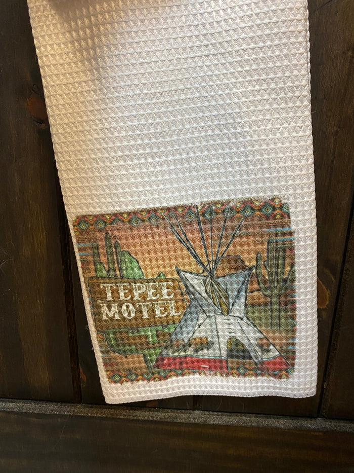 Kitchen Towels- "Teepee Motel"
