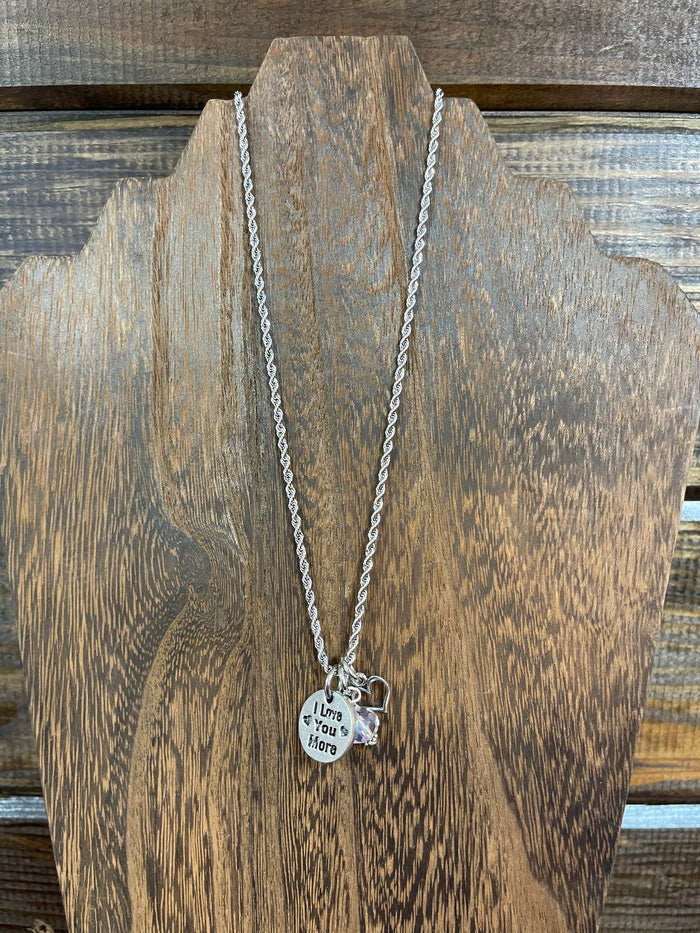 Chubby Chico Necklace- "I Love You More"