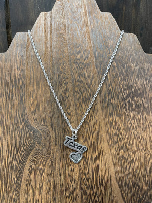 Chubby Chico Necklace- "Texas" Heart