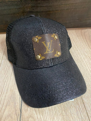 Revamped Black Glitter Hat