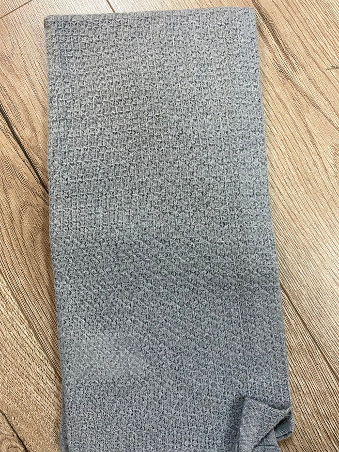 Kitchen Towels- Grey Waffle Woven