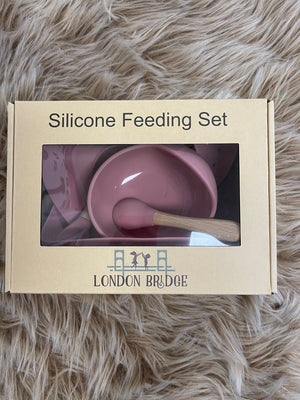 Silicone 4PC Feeding Set- Blush Pink