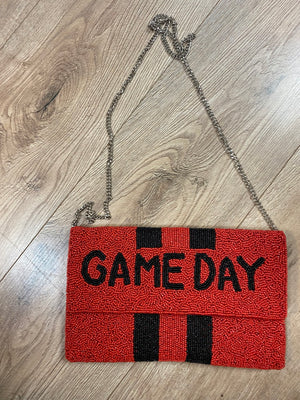 Beaded Crush Purse- Red Game Day