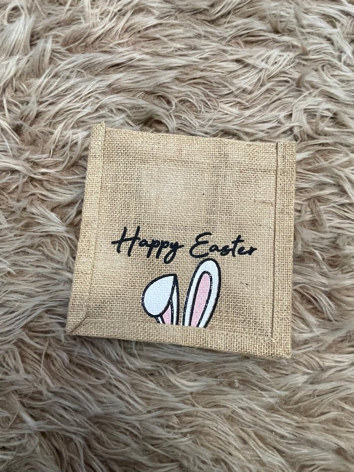 Mini Burlap- "Happy Easter"