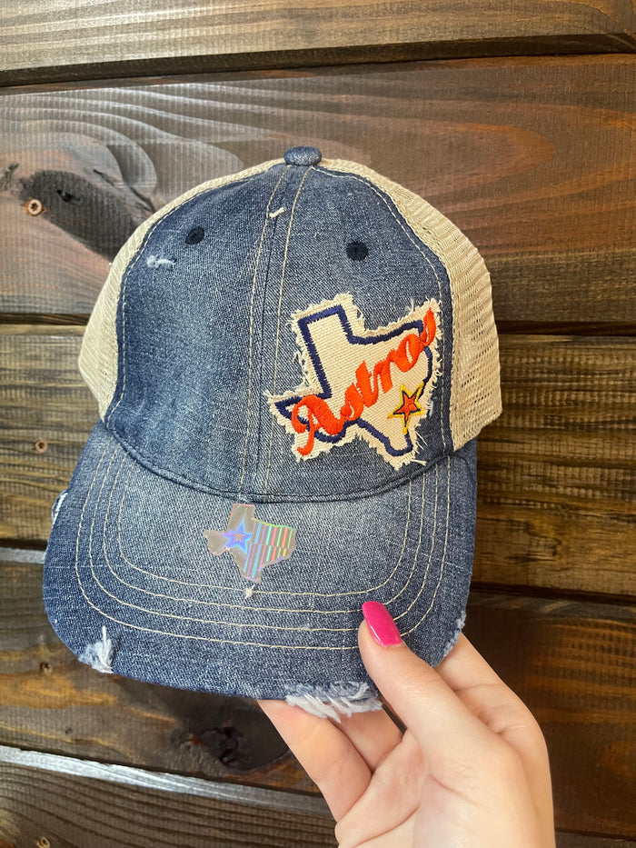 "Astros" Texas Blue Denim Hat