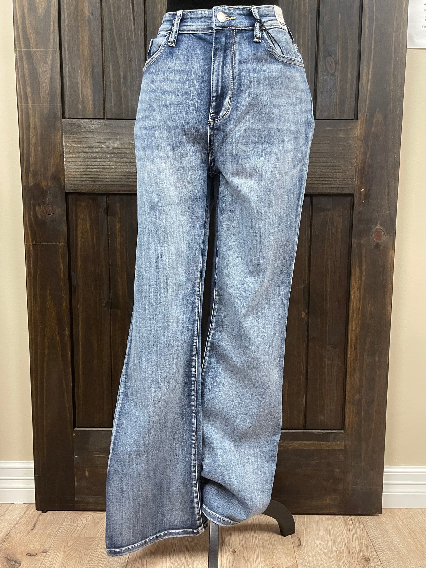 Nine Pocket Contrast Bootcut Jeans