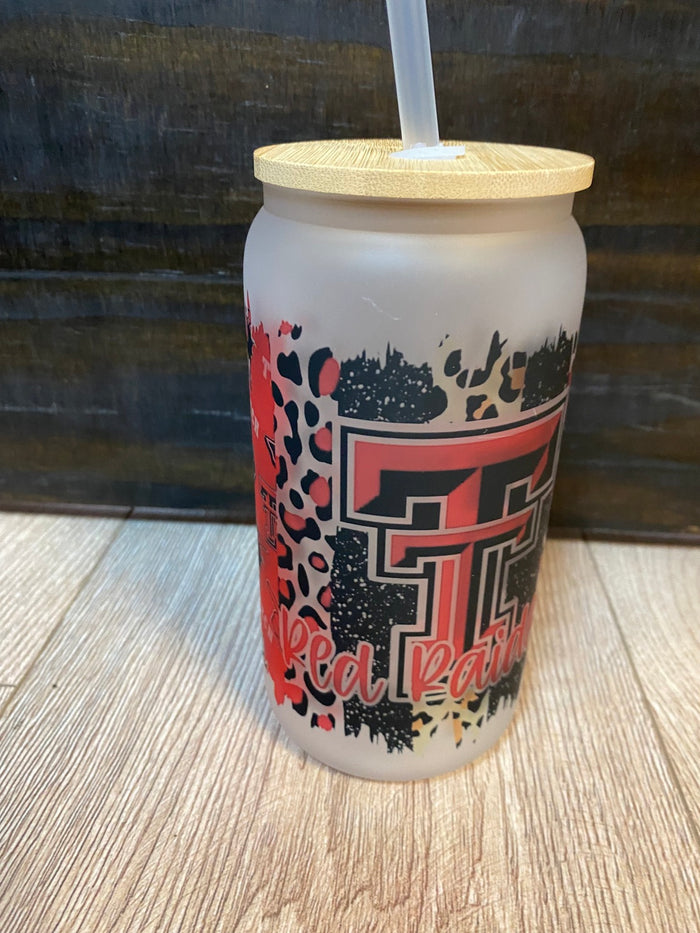 Libbey Can Glass- "Texas Tech Raiders" Cheetah
