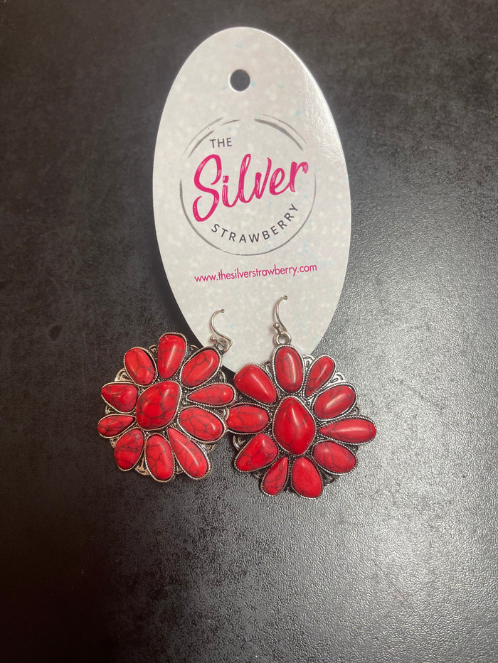 Fabulous Earrings- Small Red Horseshoe