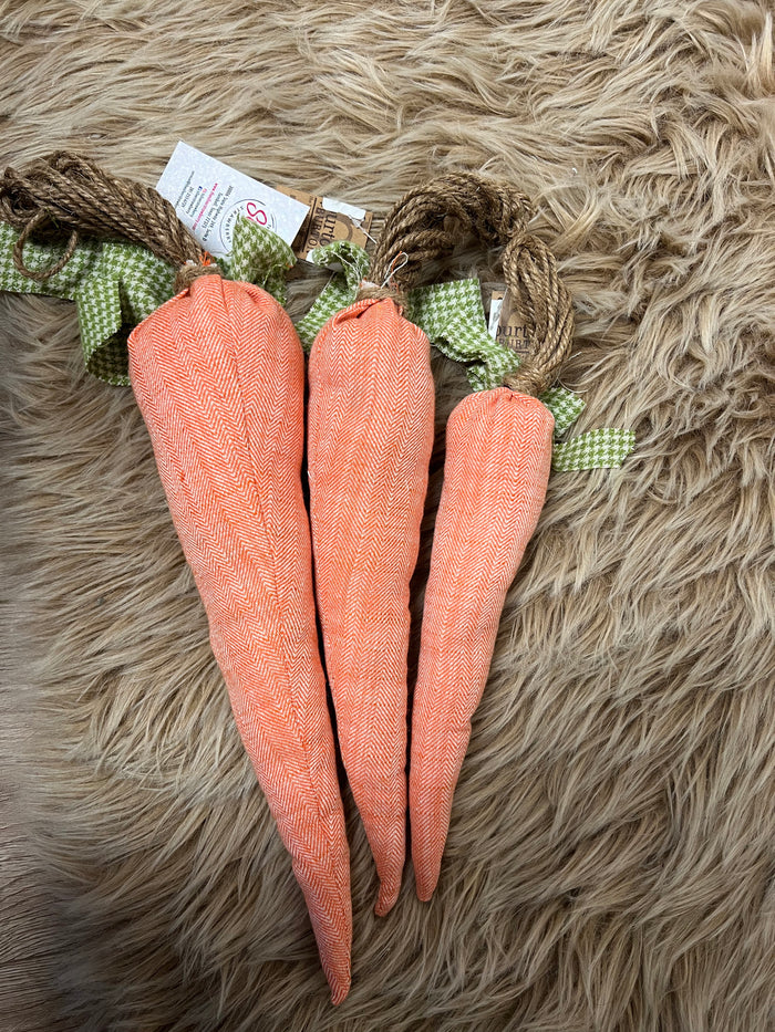 Table Top Décor- "Orange Mini Stripes" Large Carrots