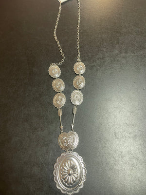 Manning Necklaces- Silver "Wagon Wheel Charm"