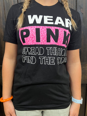 "I Wear Pink- Find The Cure" Tee