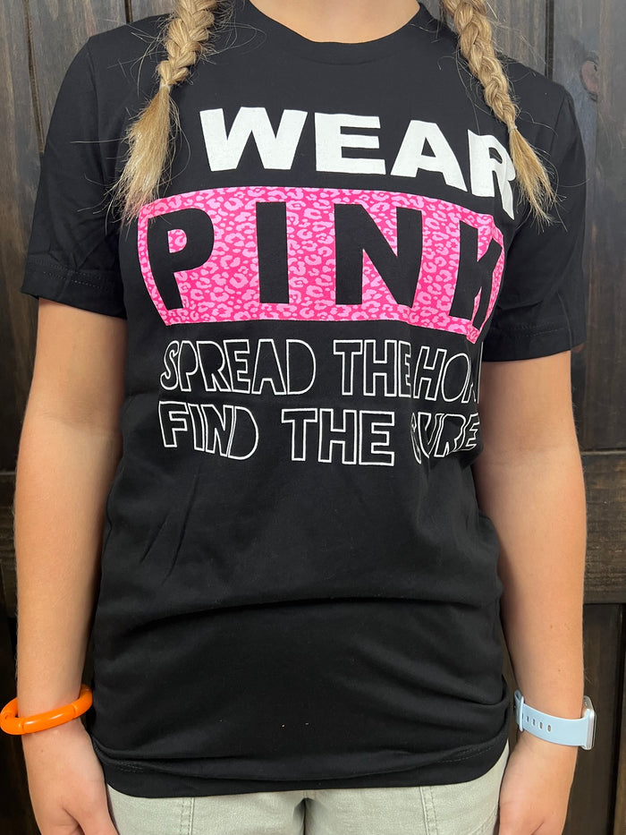 "I Wear Pink- Find The Cure" Tee