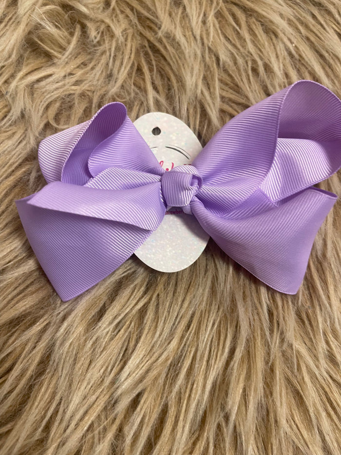 Medium Hair Bows- Light Purple