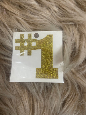 Face Stickers- "#1" Gold