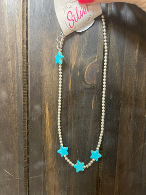 Dell Chokers- Turquoise Stars